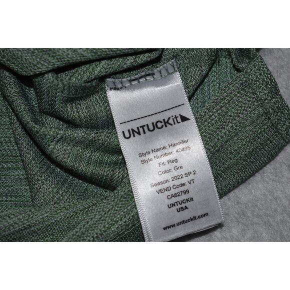 UNTUCKit Golf Polo Shirt Mens Size Large Performance Polyester Spandex Green - Picture 3 of 9
